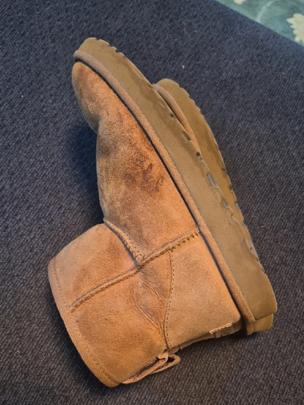 UGG Kids Chestnut Suede Shearling Boots